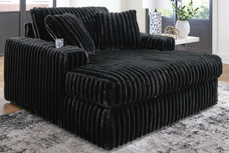 Ashley Furniture Midnight-Madness oversized chaise lounge chair with plush upholstery and modern design.