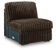 Ashley Furniture Midnight-Madness sectional sofa in a modern sectional design, viewed from an angled perspective.