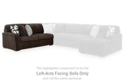 Ashley Furniture Midnight-Madness sectional sofa featuring dark upholstery and plush cushions in a modern living room setting.