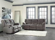 Ashley Furniture Tulen living room set with a sofa, loveseat, and armchair in a modern fabric design.
