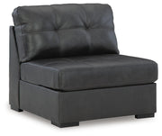 Ashley Furniture Brindley Pier Living Room Set showing sofa and loveseat with plush cushions and neutral fabric in a modern living space.