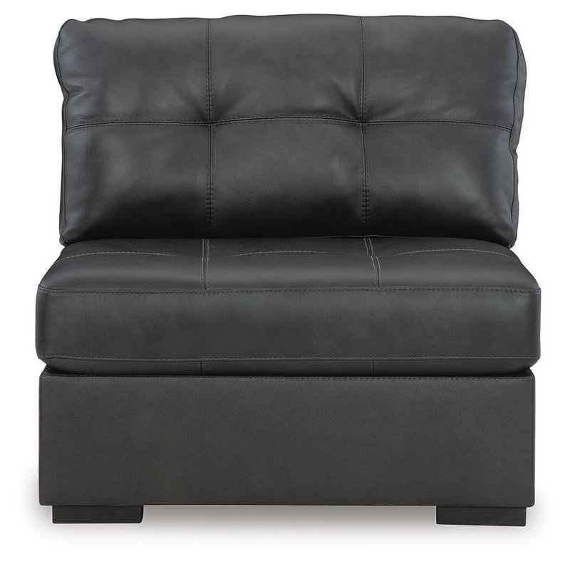 Ashley Furniture Brindley Pier living room set with sofa and armchair, featuring neutral upholstery and modern design.