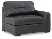 Ashley Furniture Brindley Pier living room set with sofa and armchair in a cozy, modern design displayed from an angled view.