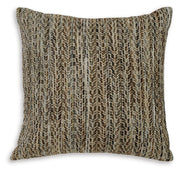 Set of four Ashley Furniture Jayner pillows with soft fabric covers and decorative stitching, perfect for sofa or bed decor.