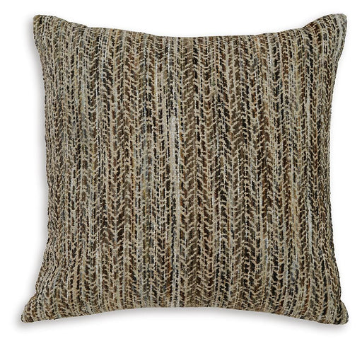 Set of four Ashley Furniture Jayner pillows with soft fabric covers and decorative stitching, perfect for sofa or bed decor.