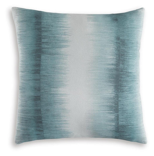 Set of four Ashley Furniture Elonwich pillows with soft fabric covers, arranged on a neutral-colored sofa.