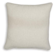 Set of four Ashley Furniture Viveka pillows with patterned fabric, square shape, and decorative design for home decor.