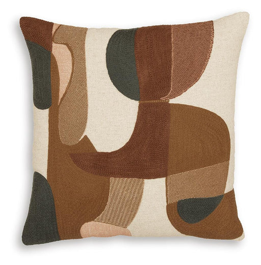Set of four Ashley Furniture Hallam pillows with soft fabric covers and decorative patterns, perfect for living room or bedroom decor.