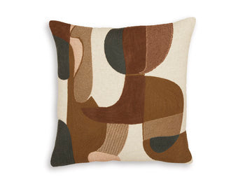 Set of four Ashley Furniture Hallam pillows with decorative fabric covers, perfect for sofa or bed decor.