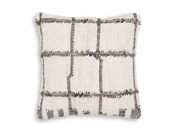 Set of four Ashley Furniture Wimings pillows with soft fabric covers, arranged on a cozy sofa for stylish home decor.