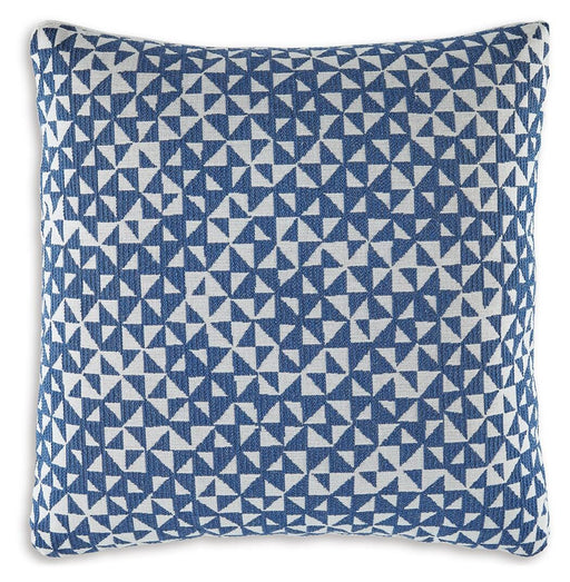 Set of four Ashley Furniture Jaycott Next-Gen Nuvella pillows with plush fabric and modern design, shown in a cozy living room setting