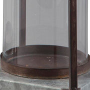 Set of two Ashley Furniture Diedrick Lantern candle holders with a rustic finish, perfect for decorative lighting.