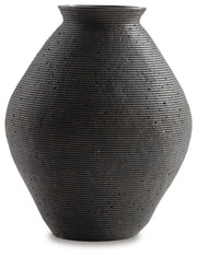 Ashley Furniture Hannela vase with a modern, sleek design in a neutral color, perfect for home decor.