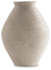 Ashley Furniture Hannela Vase, decorative ceramic vase with a sleek design, displayed on a neutral surface.