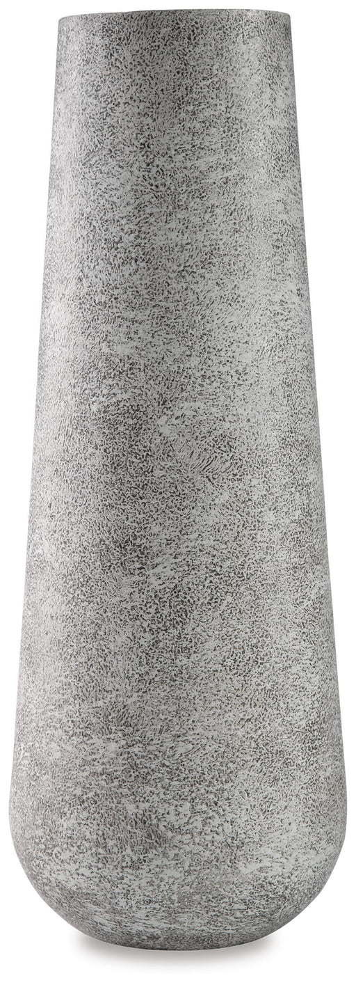 Ashley Furniture Fynn Vase, elegant ceramic vase with a sleek design, shown in a stylish setting.