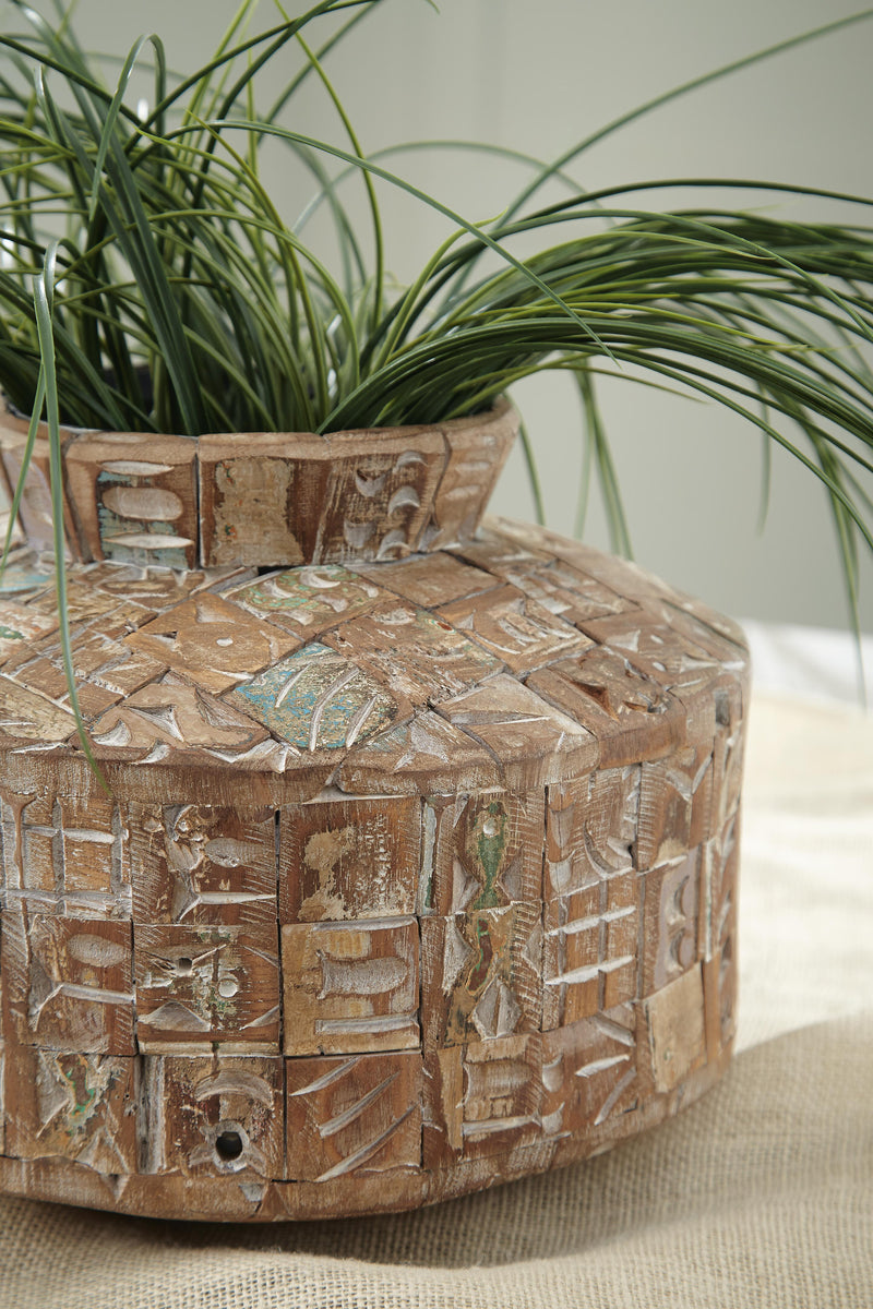 Ashley Furniture Meltland Vase, elegant ceramic vase with a textured finish, featuring a modern design ideal for home decor.
