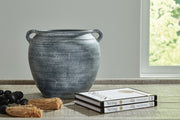 Ashley Furniture Meadie Vase, decorative ceramic vase with a smooth finish and modern design, shown in a neutral color.