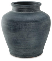 Ashley Furniture Meadie Vase with a sleek, modern design, featuring a smooth ceramic finish and neutral color.