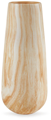 Ashley Furniture Cammen Vase, decorative ceramic vase with textured design in neutral tones, perfect for home decor.