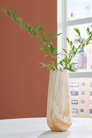 Ashley Furniture Cammen Vase, decorative ceramic vase with textured white finish, perfect for modern home decor.
