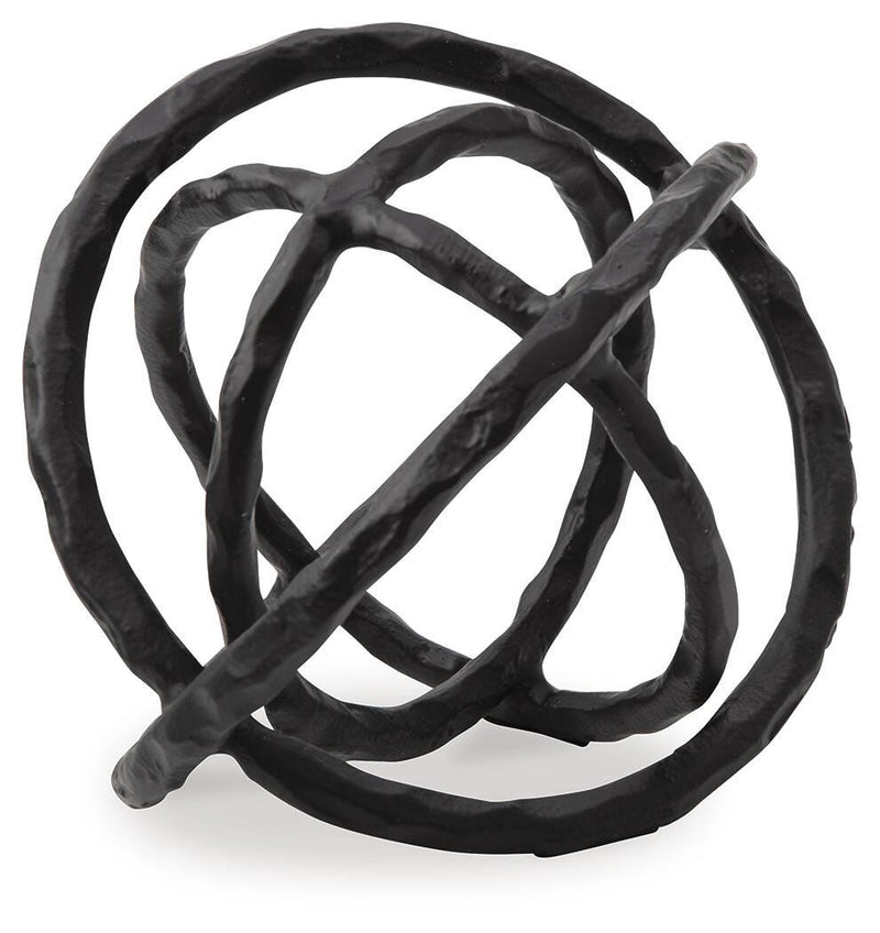 Set of two Ashley Furniture Barlee sculptures featuring modern abstract designs in neutral tones.