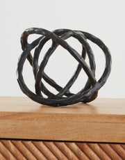 Pair of Ashley Furniture Barlee sculptures, modern decorative sculptures with abstract design, set of two on a neutral background.