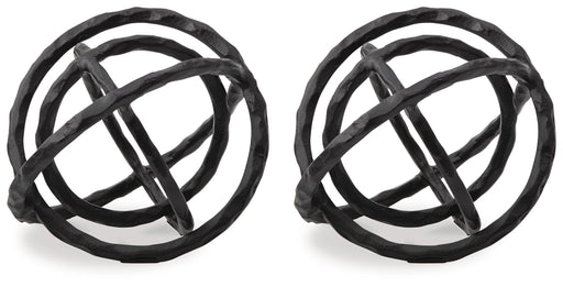 Set of two Ashley Furniture Barlee sculptures featuring modern abstract design in neutral tones, perfect for stylish home decor.