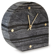 Set of two Ashley Furniture Janmour table clocks, stylish tabletop accessories with a modern design and sleek finish.