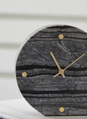 Pair of Ashley Furniture Janmour table clocks, stylish table top accessories with modern design, set of 2 for decorative use.