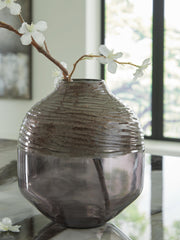 Ashley Furniture Harpwick Vase, decorative ceramic vase with intricate patterns, displayed against a neutral background.