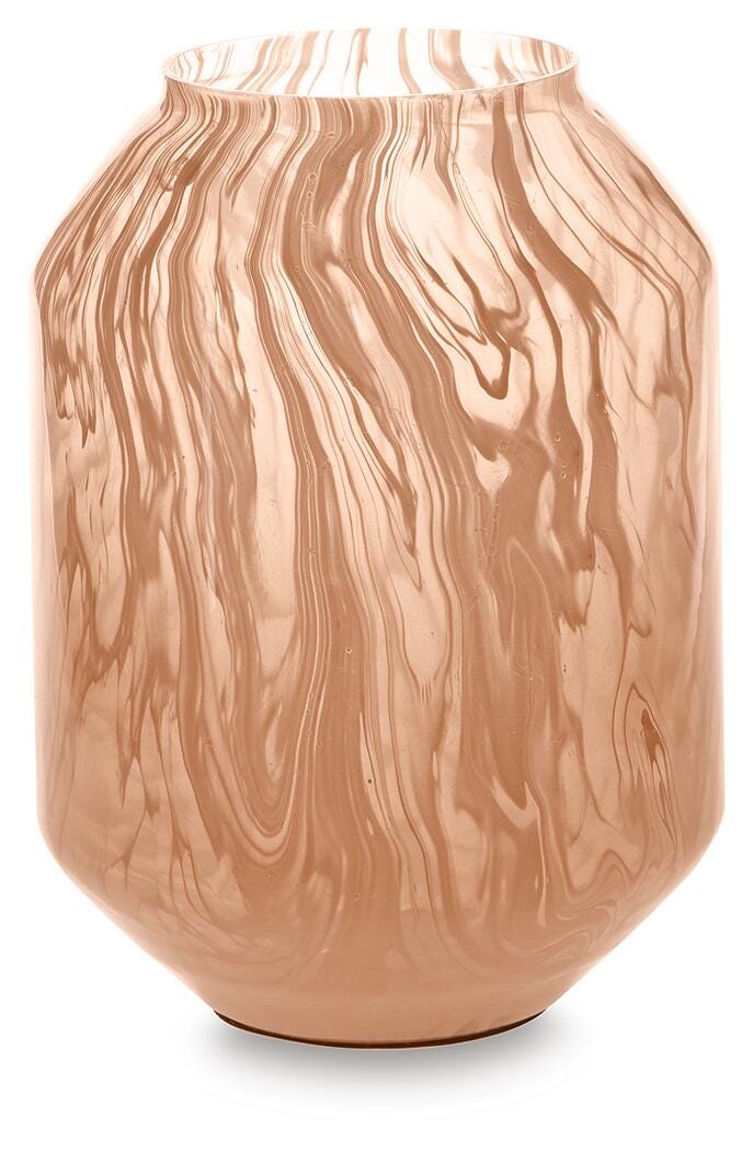 Ashley Furniture Dushby Vase, decorative ceramic vase with a sleek design, shown in a neutral color on a white background.