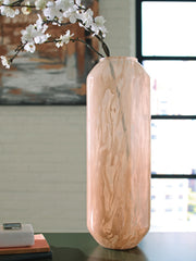 Ashley Furniture Dushby Vase, decorative ceramic vase with textured surface, featuring a neutral color finish.