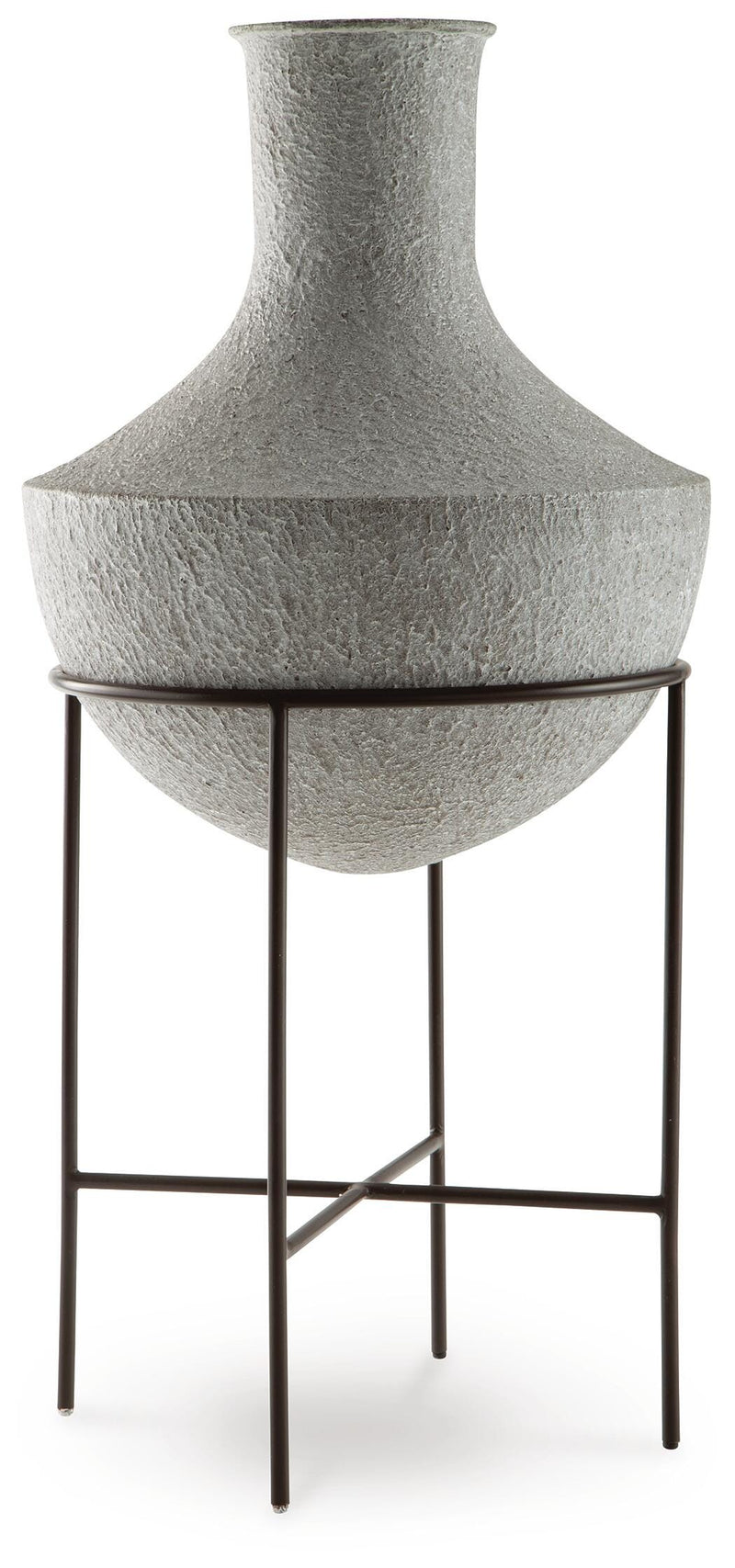 Ashley Furniture Estonbank Vase featuring a sleek, modern design in neutral tones, perfect for decorative floral arrangements.
