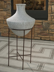 Ashley Furniture Estonbank Vase featuring a sleek, modern design with a smooth finish, perfect for decorative floral arrangements.