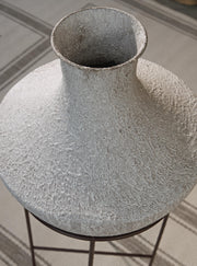 Ashley Furniture Estonbank Vase, detailed view of a stylish ceramic vase with textured finish, ideal for home decor or floral arrangements.