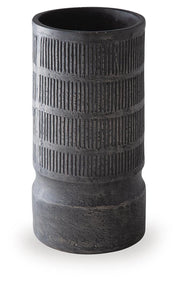 Ashley Furniture Beninworth Vase featuring a sleek ceramic design with a textured finish, perfect for decorative display.