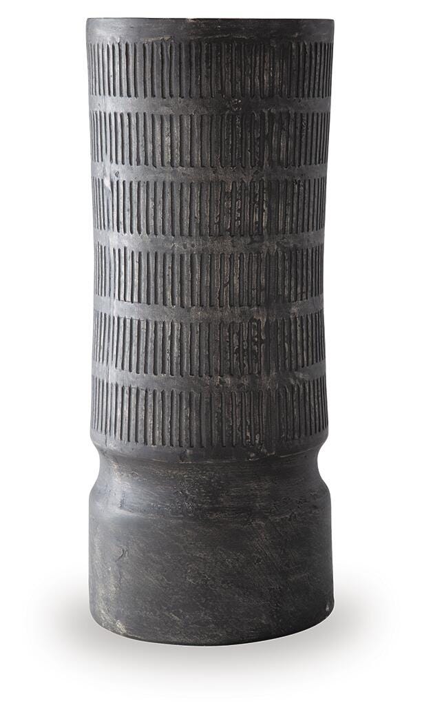 Beninworth vase by Ashley Furniture featuring a sleek, modern ceramic design with a smooth finish and neutral color.