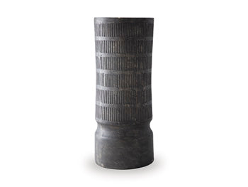 Ashley Furniture Beninworth Vase with a tall, decorative ceramic design featuring intricate patterns and a glossy finish.