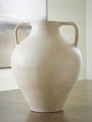 Ashley Furniture Justy Vase, decorative ceramic vase with a sleek design, perfect for home decor or floral arrangements.