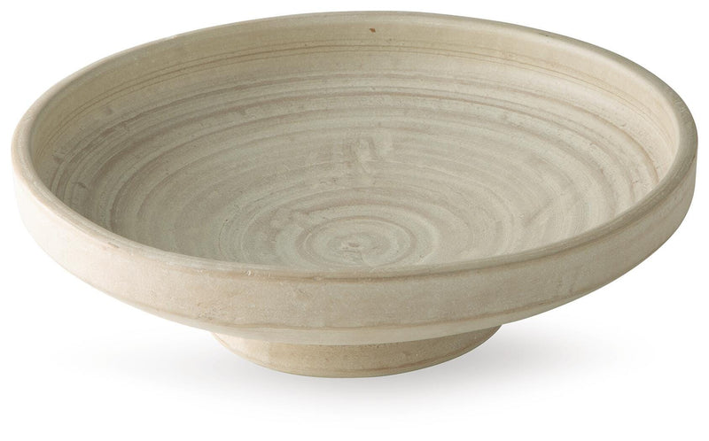 Ashley Furniture Justy Bowl, a stylish ceramic bowl with a modern design, perfect for serving or decorative use.