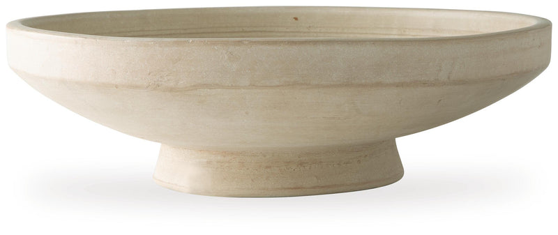 Ashley Furniture Justy Bowl, a stylish ceramic bowl with a modern design, perfect for serving or decorative use.
