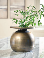 Ashley Furniture Fedorleigh Vase, elegant ceramic vase with a textured finish, showcased on a neutral background.