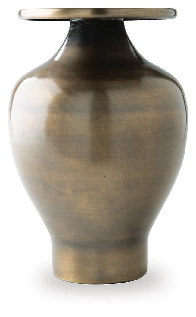 Fedorleigh vase by Ashley Furniture featuring a sleek, modern design with a glossy finish, perfect for decorative floral arrangements.