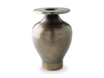 Ashley Furniture Fedorleigh Vase featuring a sleek, modern design with a smooth finish, perfect for decorative floral arrangements.