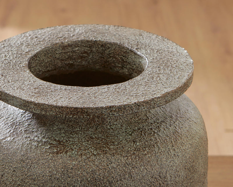 Ashley Furniture Jedwick Vase, decorative ceramic vase with a textured finish, displayed on a neutral surface.