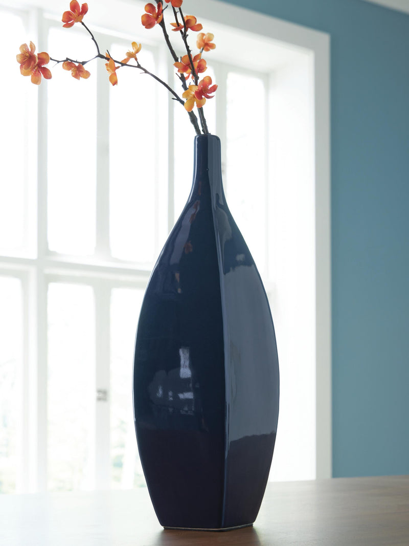 Ashley Furniture Abtinson Vase, stylish ceramic flower vase with a sleek design, perfect for decorative displays.