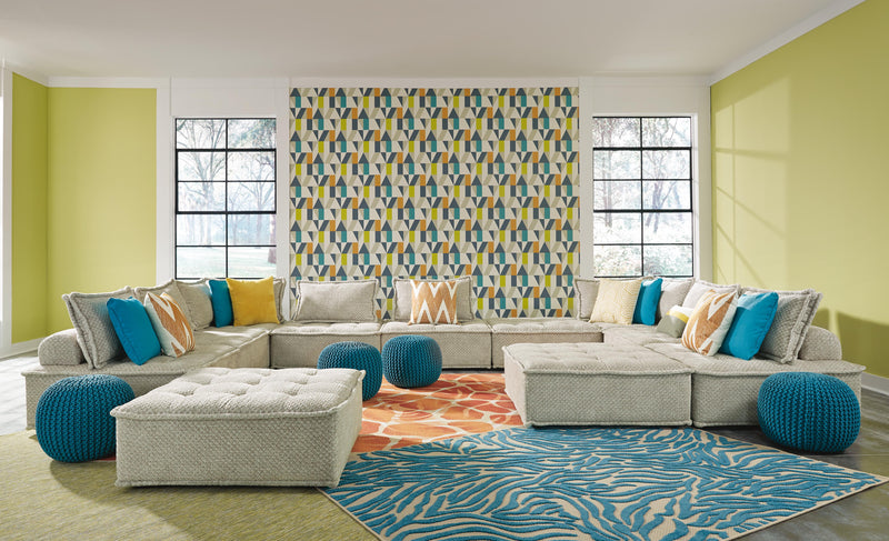 Ashley Furniture Bales Accent Chair with abstract patterned fabric, showcasing a stylish and comfortable design for modern living spaces.