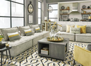 Ashley Furniture Bales accent chair with plush fabric upholstery and wooden legs, showcasing a stylish and comfortable seating option.