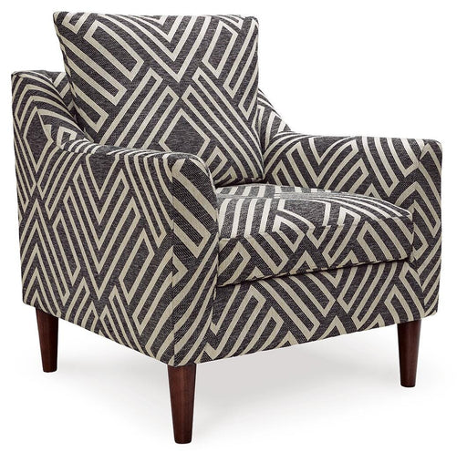 Ashley Furniture Morrilton Next-Gen Nuvella accent chair with plush upholstery and modern design, shown from a side angle.