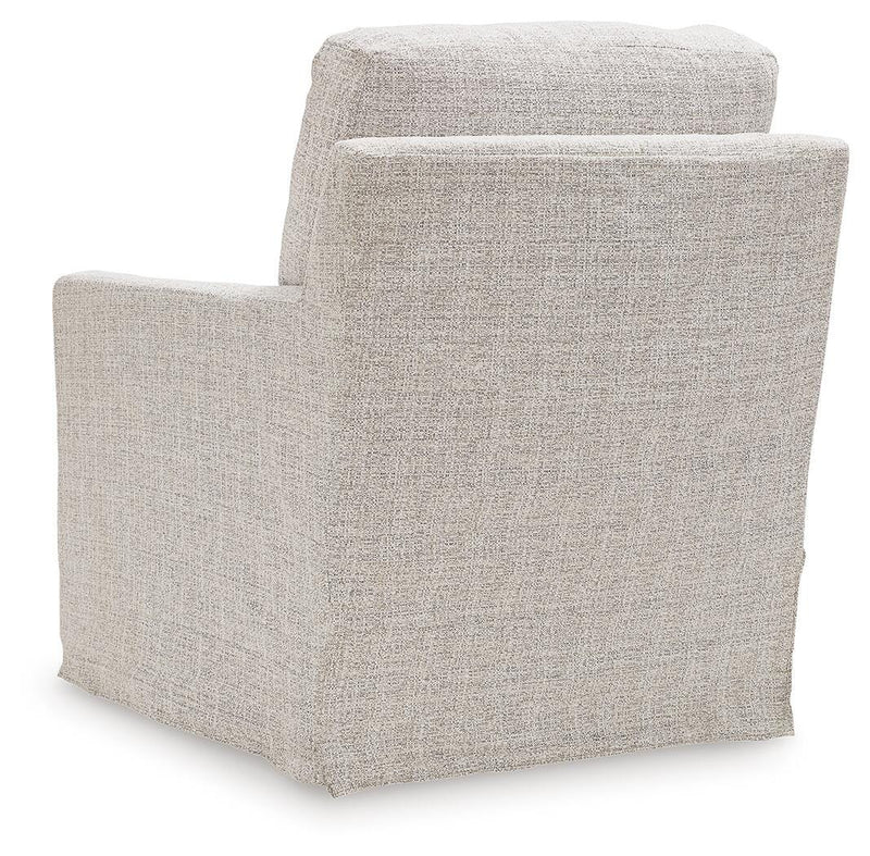 Ashley Furniture Nenana Next-Gen Nuvella swivel accent chair with plush fabric, modern design, and comfortable armrests.